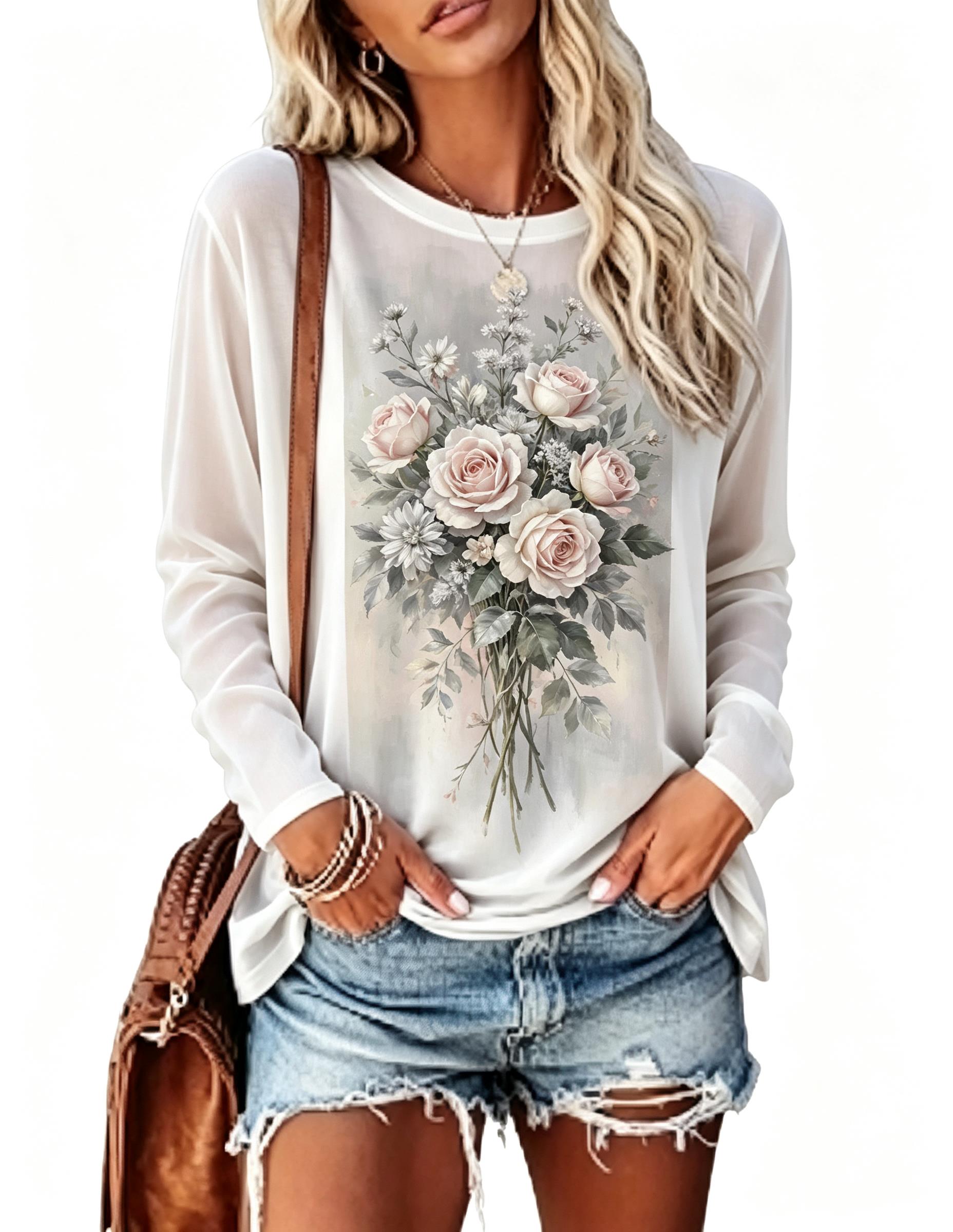 Women Long Sleeve T‑Shirt Vint - Blouses recension och pris