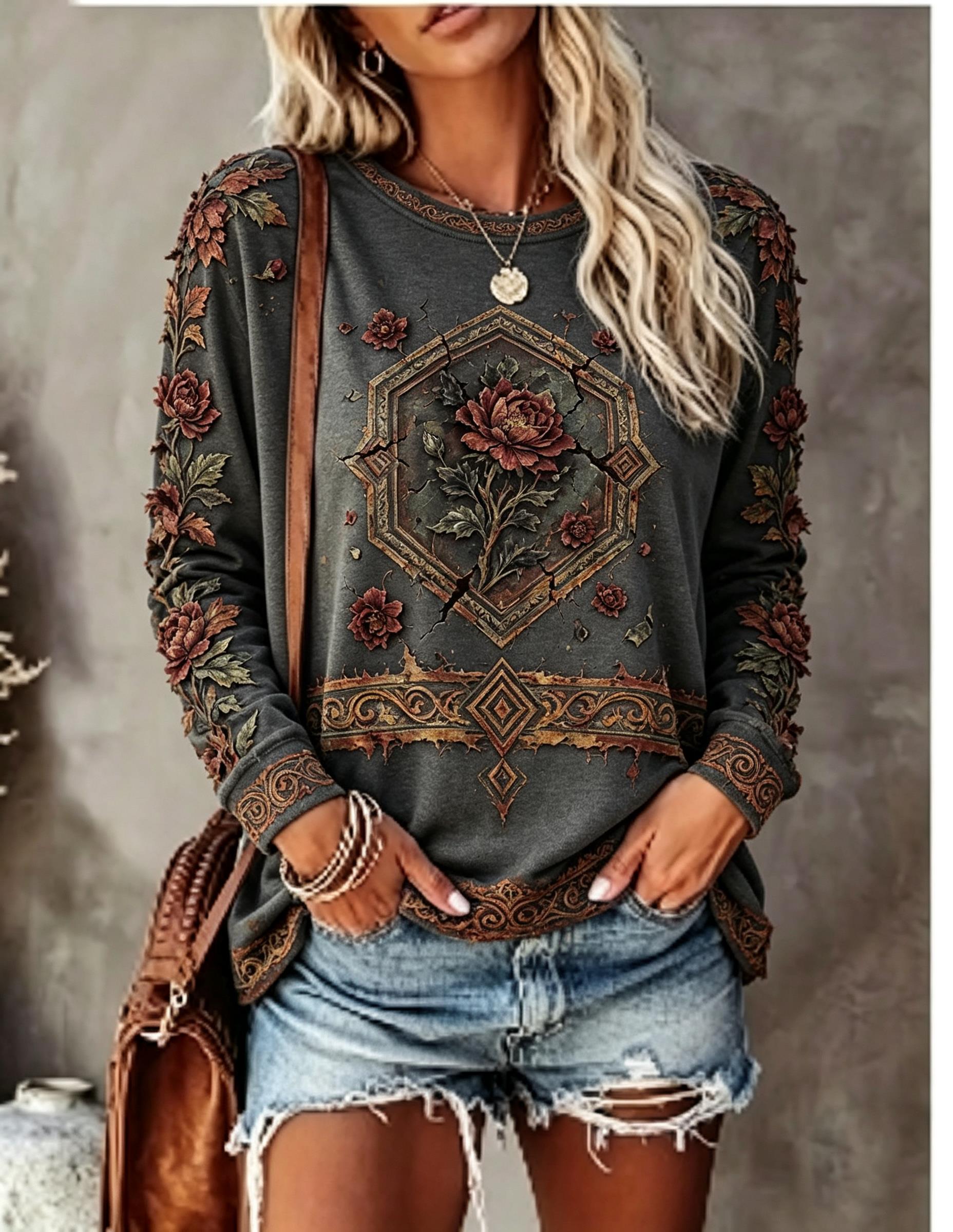 Women Crew Neck Long Sleeve T‑ - Blouses recension och pris