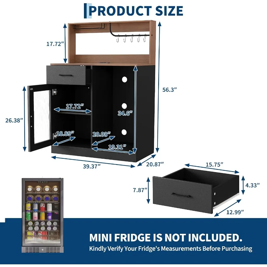 Wine bar cabinet with fridge s - Tops recension och pris