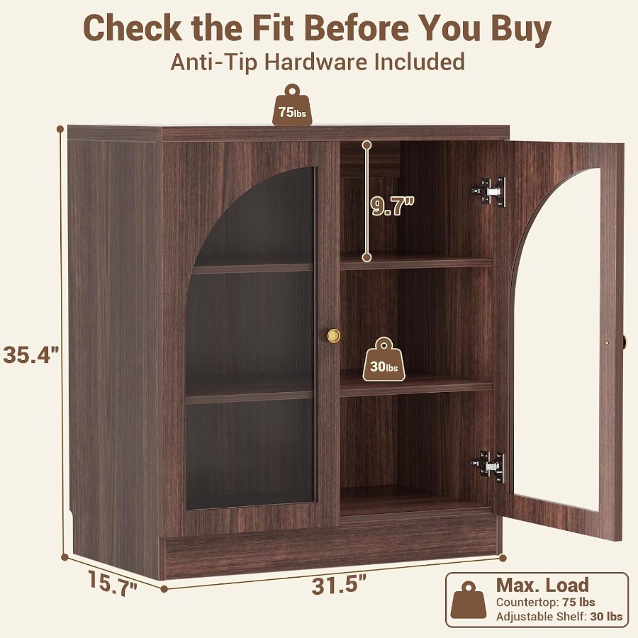 31.5 Sideboard Buffet Cabinet  - Tops recension och pris