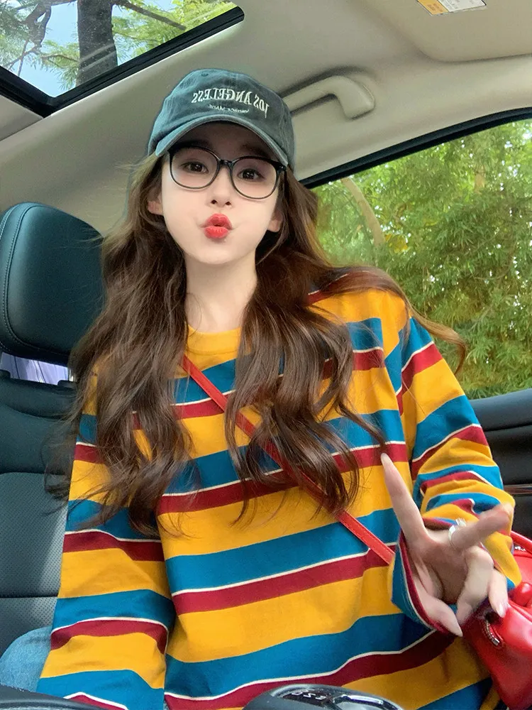 Women Color Block Striped Long - Blouses recension och pris
