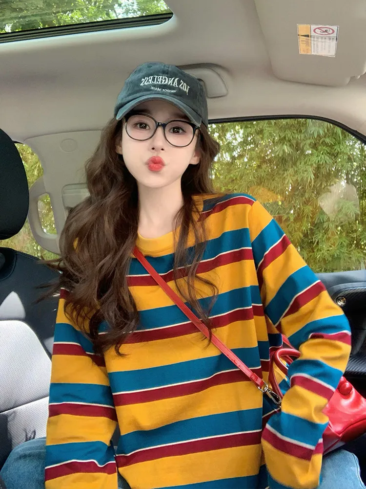 Women Color Block Striped Long - Blouses recension och pris