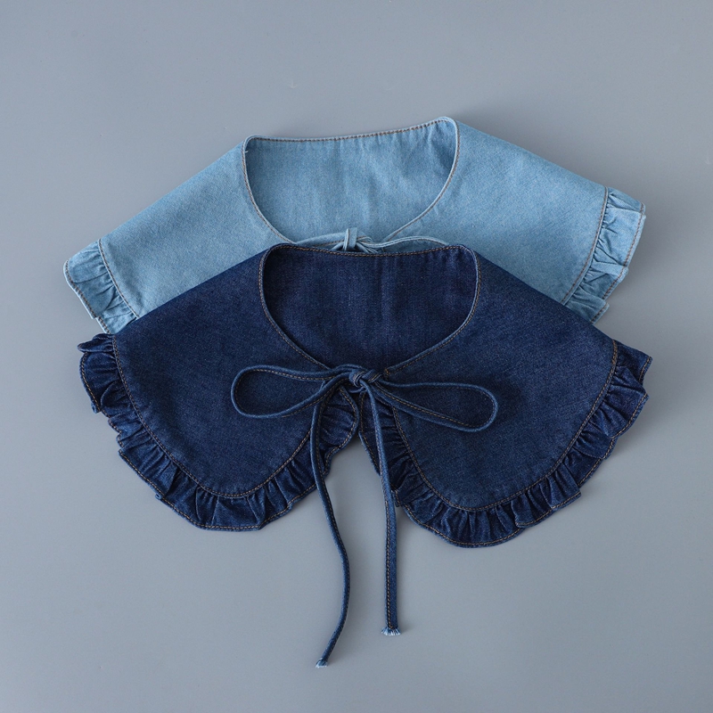 Sweet Blue Denim Ruffle False  - Blouses recension och pris