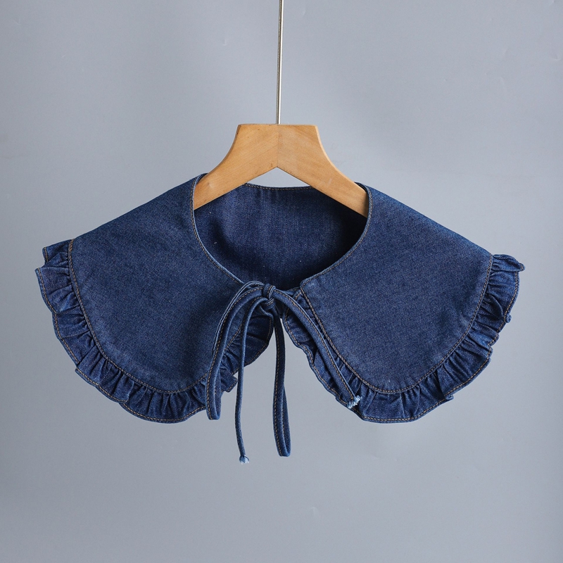 Sweet Blue Denim Ruffle False  - Blouses recension och pris