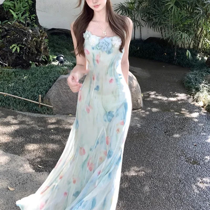 Kawaii Sweet Y2k Japanese Midi - French Vintage Floral Midi Dress recension och pris