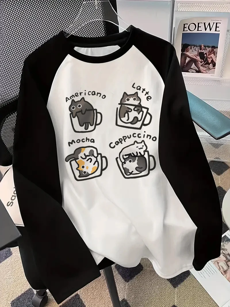 Coffee Cat Long Sleeve T-Shirt - Blouses recension och pris