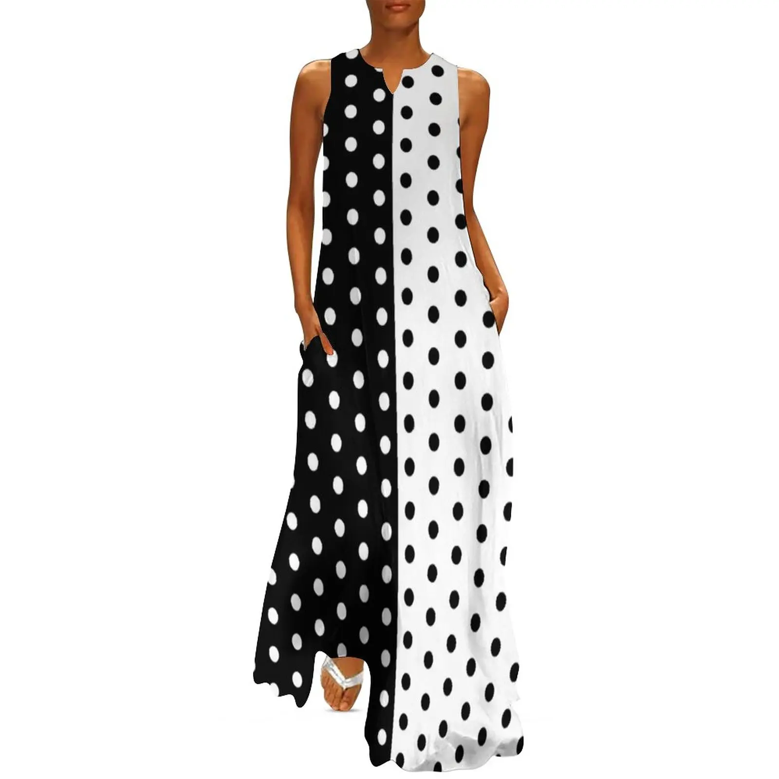 Retro Two Tone Dress Spring Bl - Boho Summer Beach Maxi Dress recension och pris