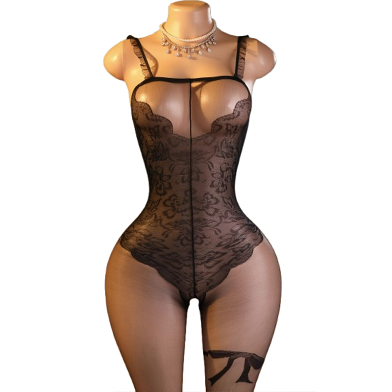1 x Alluring black lace bodysu - Lingerie recension och pris